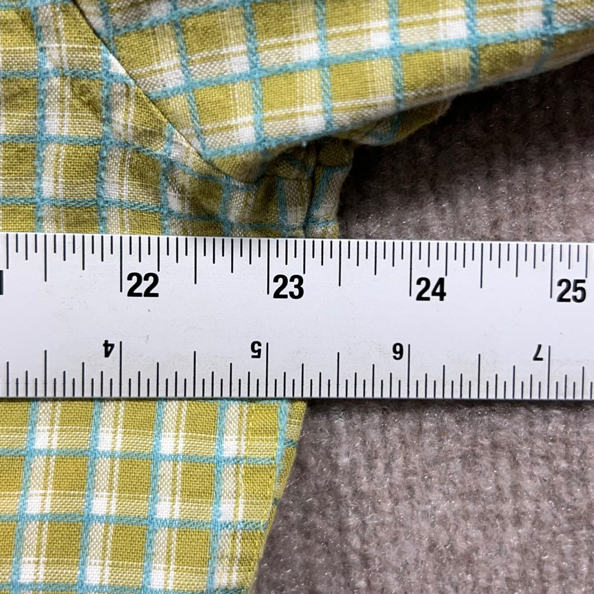 Diamond Jim Mens L Plaid Button Down Shirt Long Sleeve Green Blue White