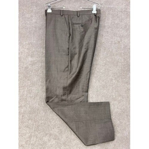 Chaps Men's 44L 38x32 Sleeve Two Button Closure 100% Wool Gray 2 pc Suit