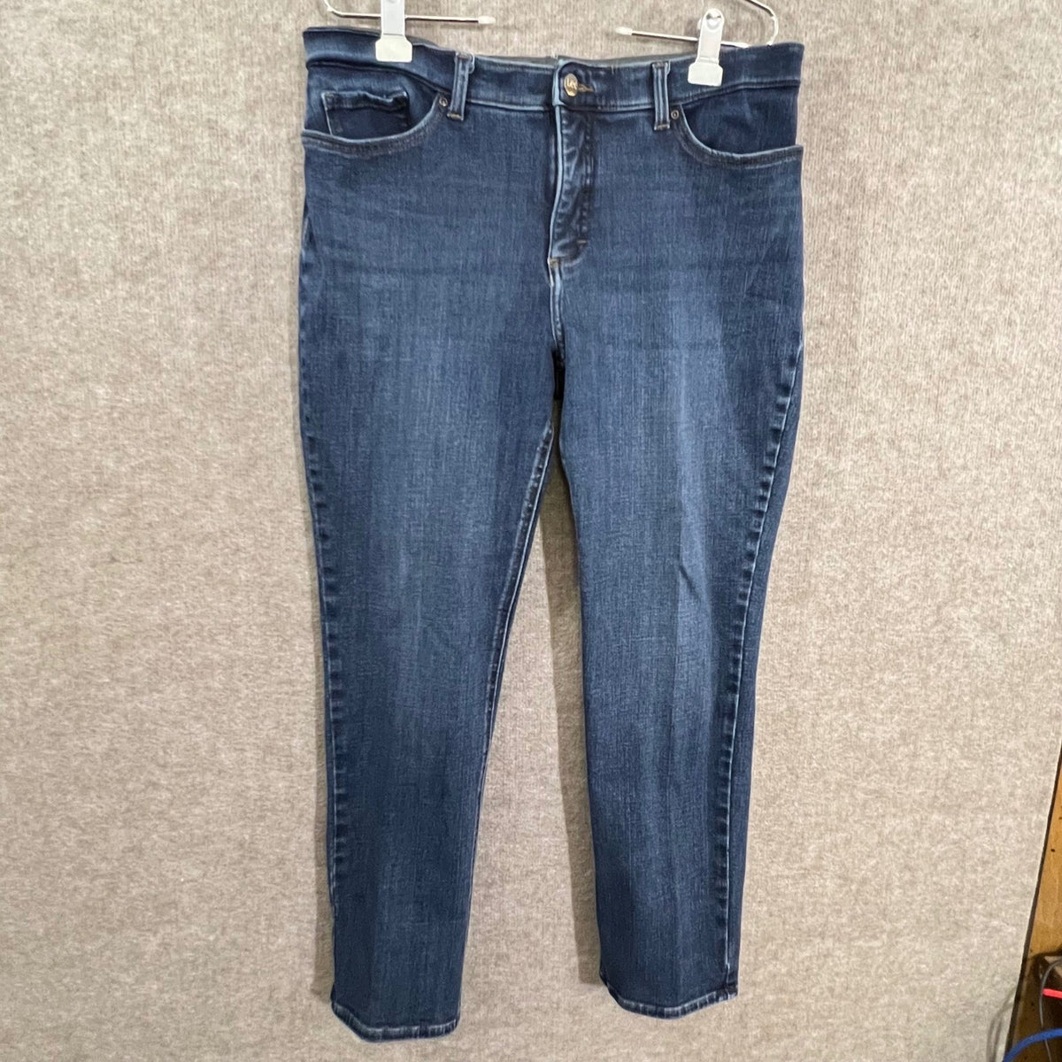 4 Pair Lee Slim Fit Straight Leg Jeans Womens 16 Medium Dark Wash Mid Rise Denim