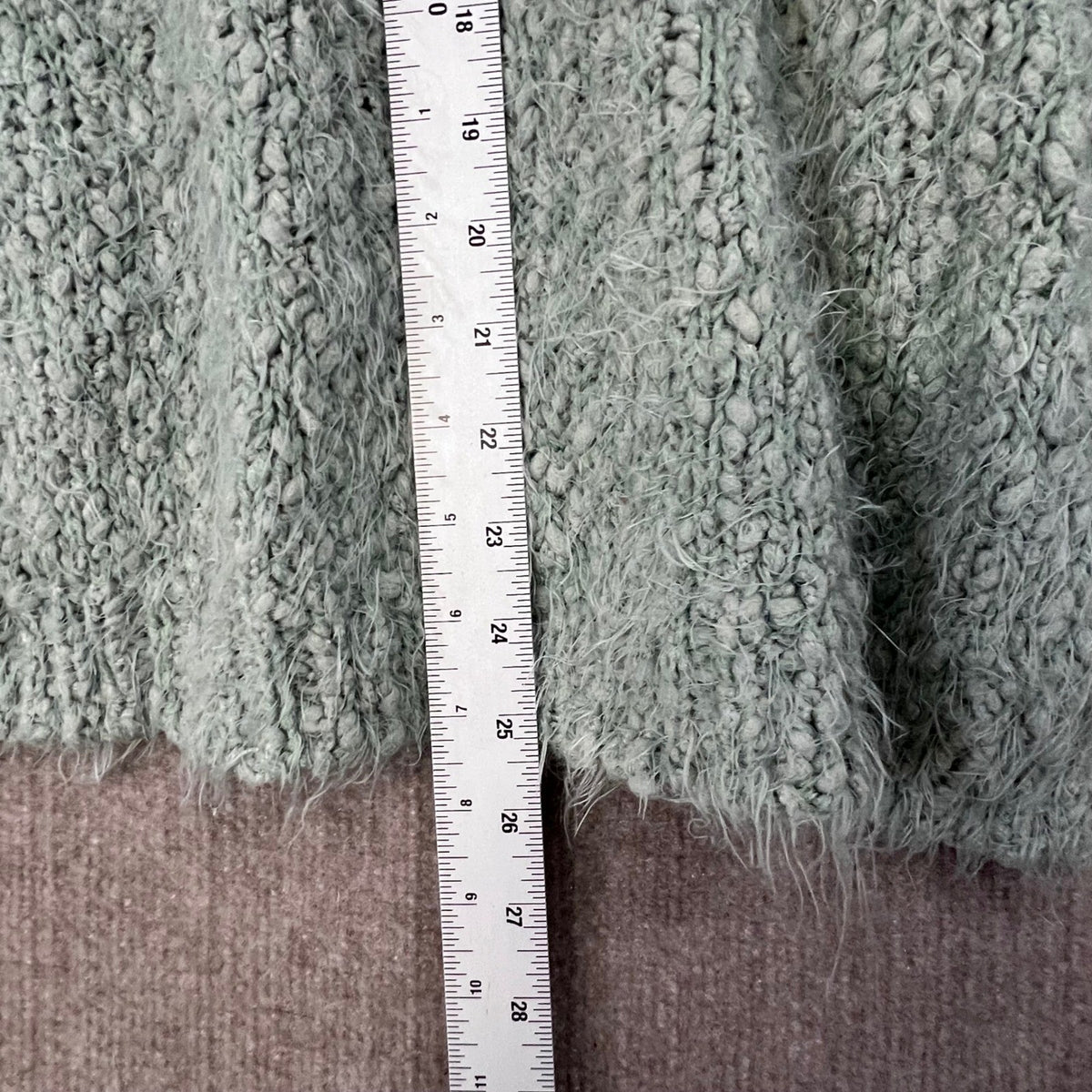 Altard State Green V-Neck Knit Pullover Sweater Fuzzy Cozy Size S/M