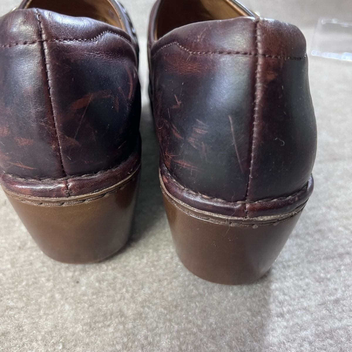 Ariat Leather Clogs Women's Size 9 EU40 Brown Braided Buckle Accent Comfort Shoe