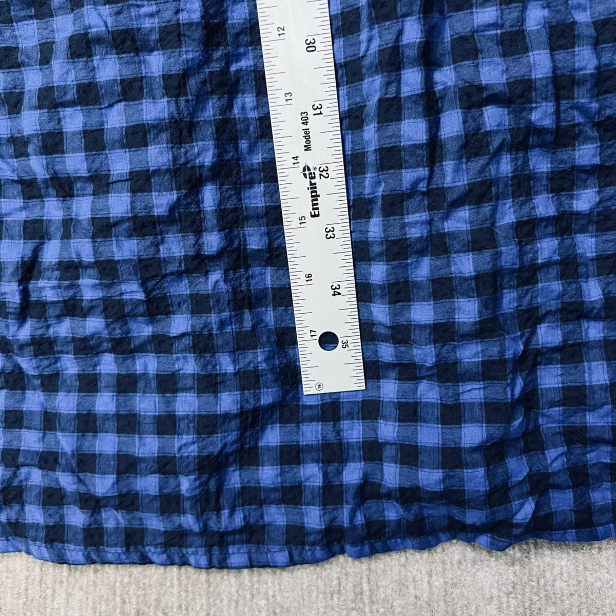 Never A Wallflower Blue Plaid Gingham Full Button Front Dress Small