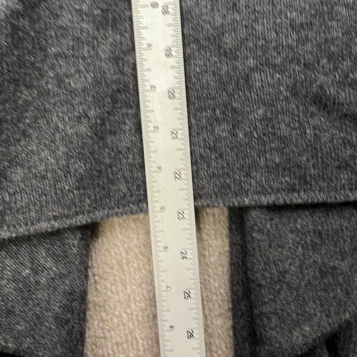 Philosophy Dane Lewis Gray 100% Cashmere Open Front Cardigan Sweater Women Lg