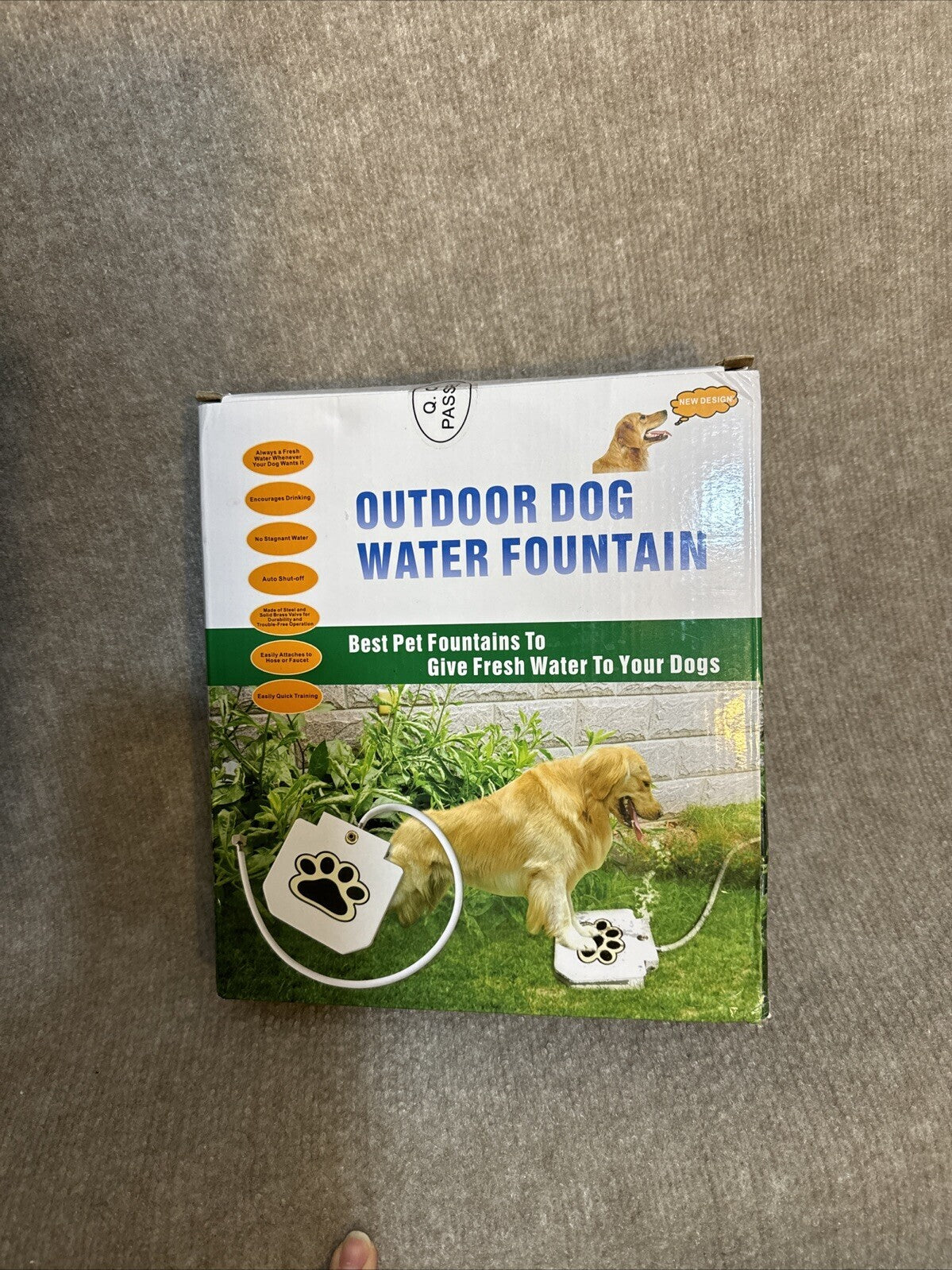Pet Water Fountain Outdoor Dog Step On Pedal Valve Dispenser System Clean Fresh