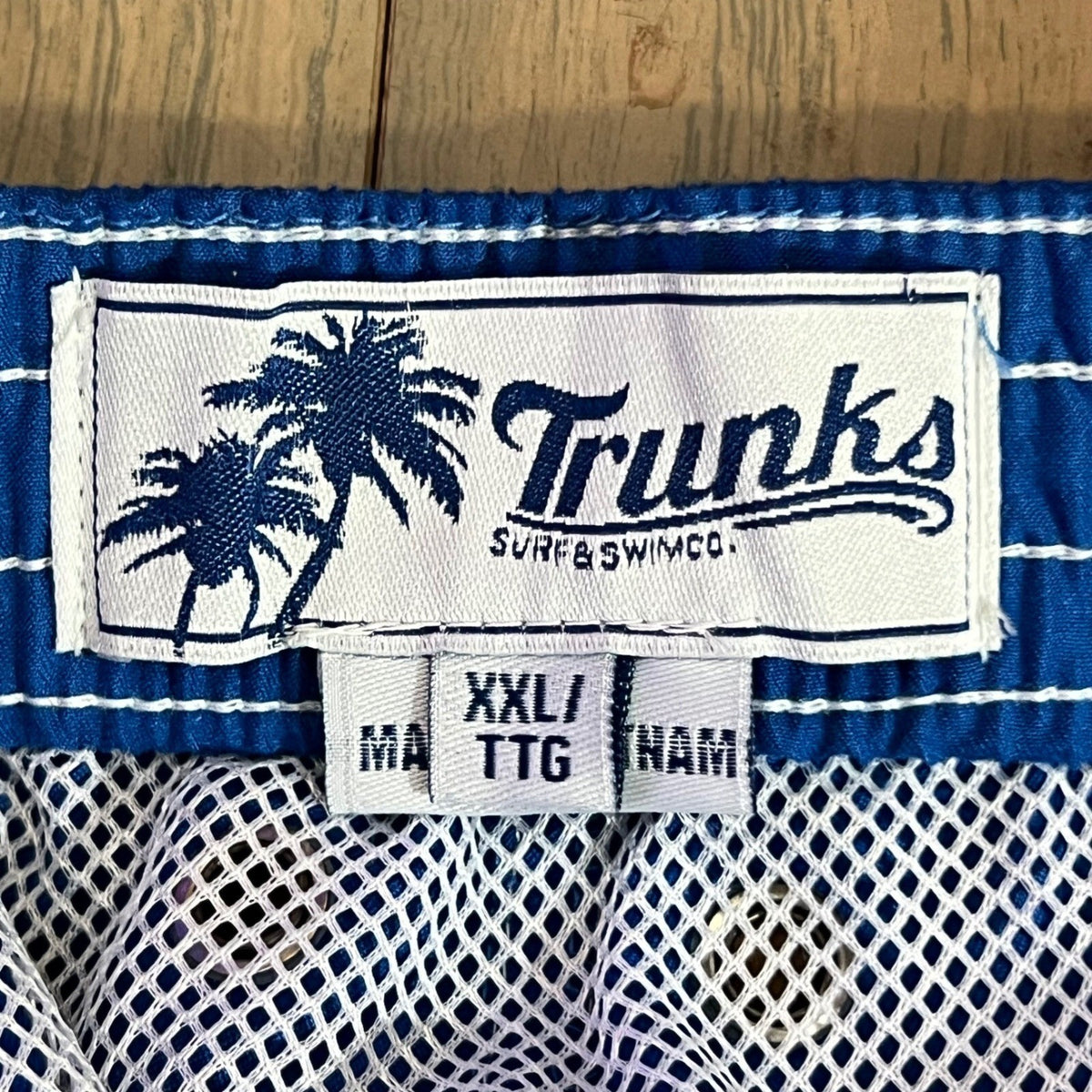 Trunks Surf & Swim Co Swami Shorts Mens XXL Surf Blue Solid Board Shorts Beach