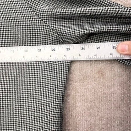 Alfred Dunner Petite 16 Blazer Houndstooth Black Collar Career Jacket