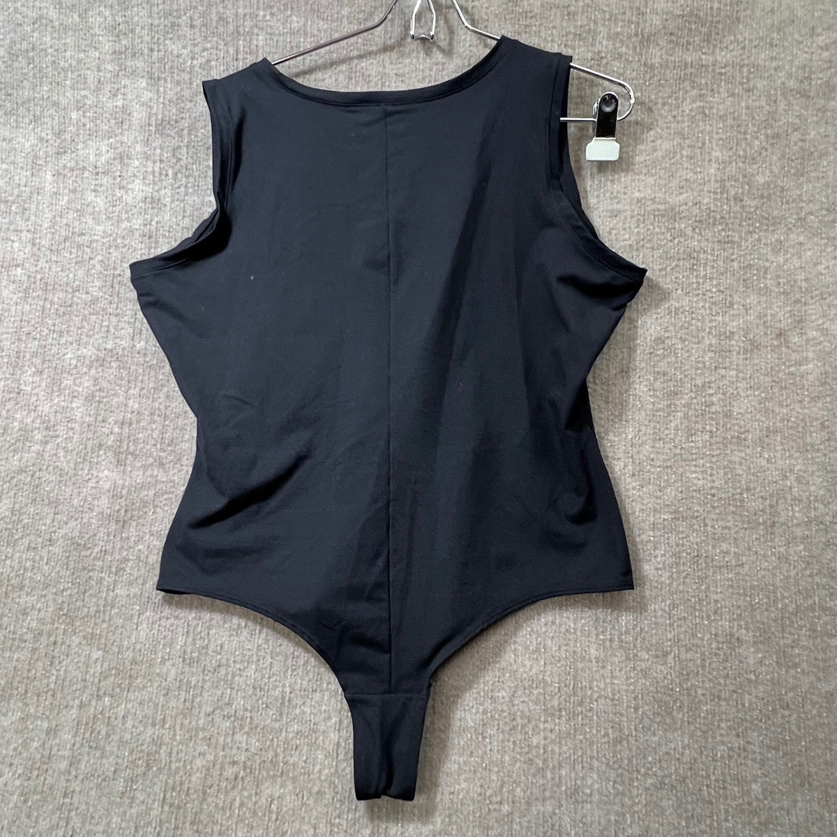 SPANX Black V Neck Sleeveless Thong Bodysuit Shapewear 1X 1TG