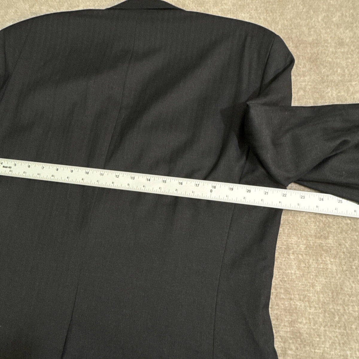 Chaps Ralph Lauren Men Blazer 42L Black Wool Blend Stripe