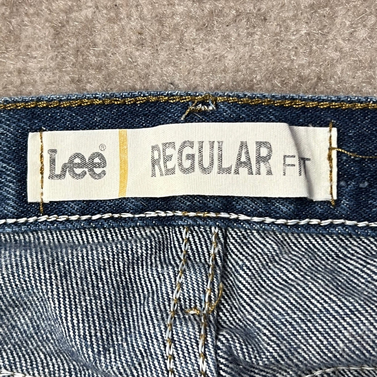 Lee Regular Fit Jeans Men's 38x32 Blue Denim Classic Casual Everyday Wear Pants
