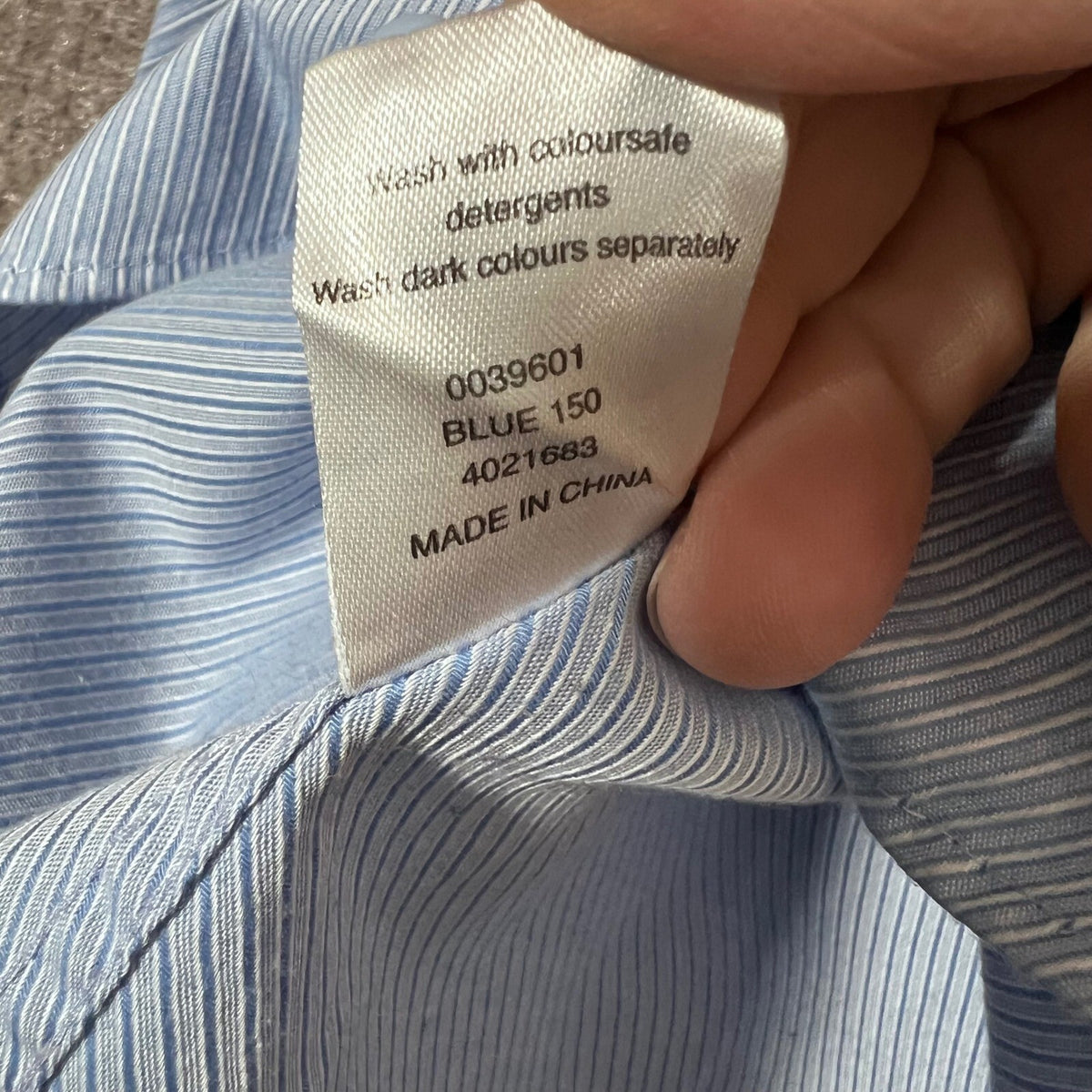 Alexandre Savile Row Button Down Shirt Mens 15.5 Blue Striped Flip Cuff Business