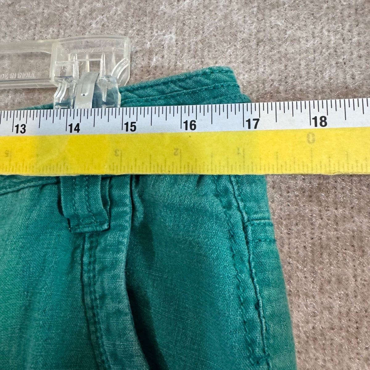 Sonoma Linen Blend Cargo Shorts Womens 12 Green Drawstring Casual Coastal
