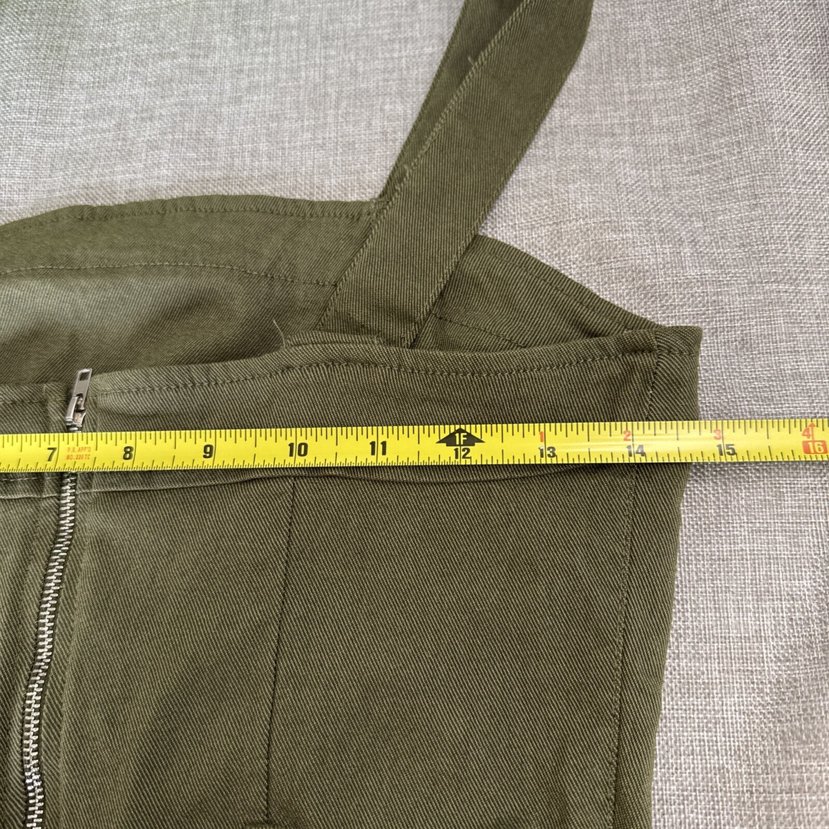 Haute Monde Back zip Bib Overall Romper Jumper Med Women Rayon Spandex Stretchy