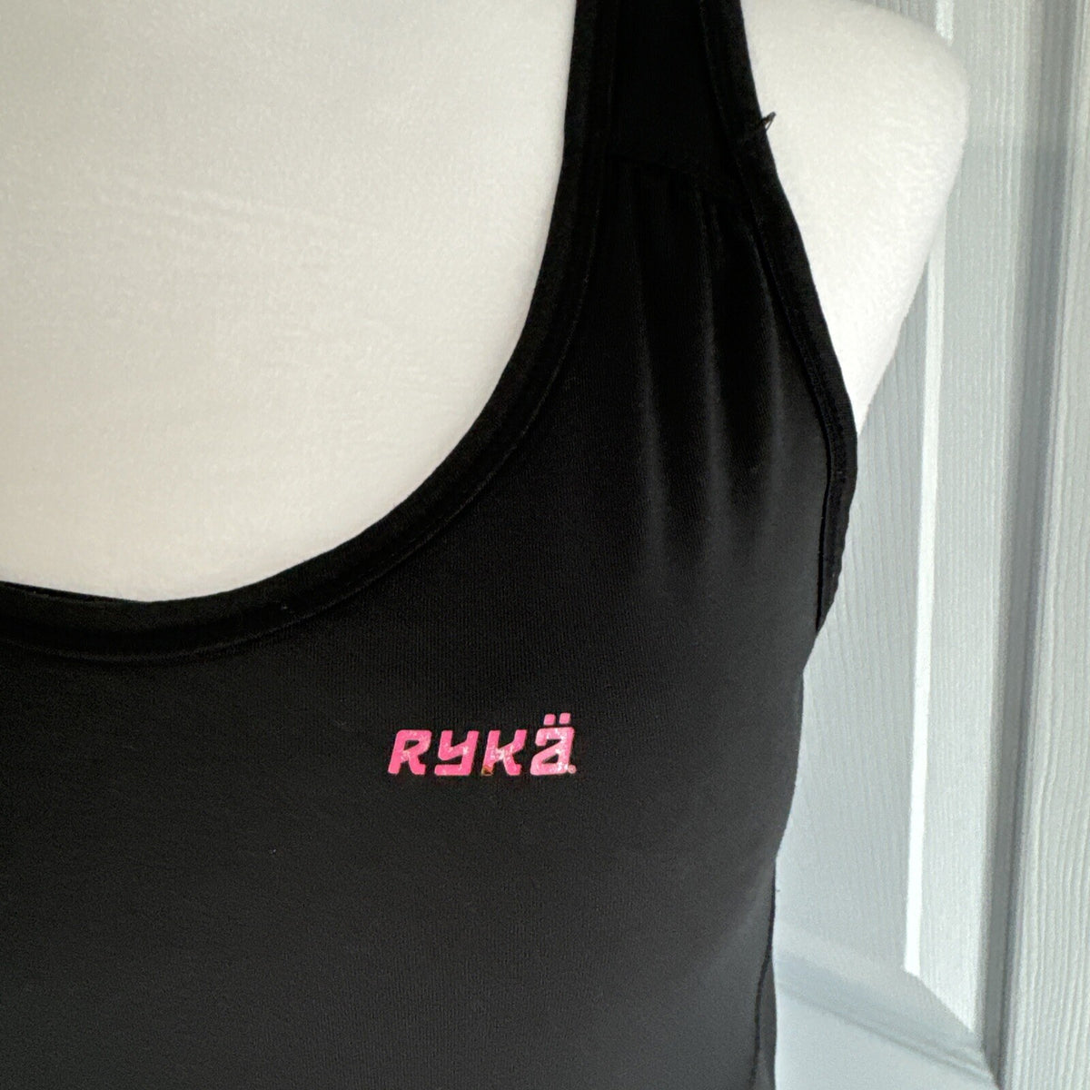 Ryka Women's Supportive Athletic Tank - Size M, Black with Pink Logo