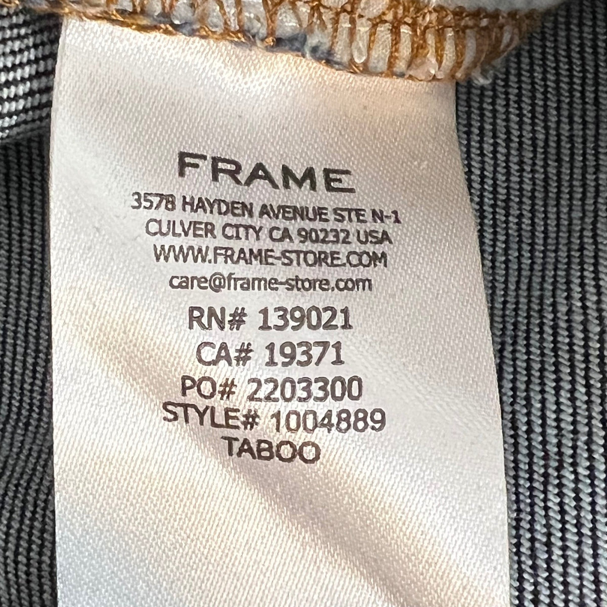 FRAME The Borrowed Jeans 24 Dark Wash Straight Leg Denim Classic Minimalist