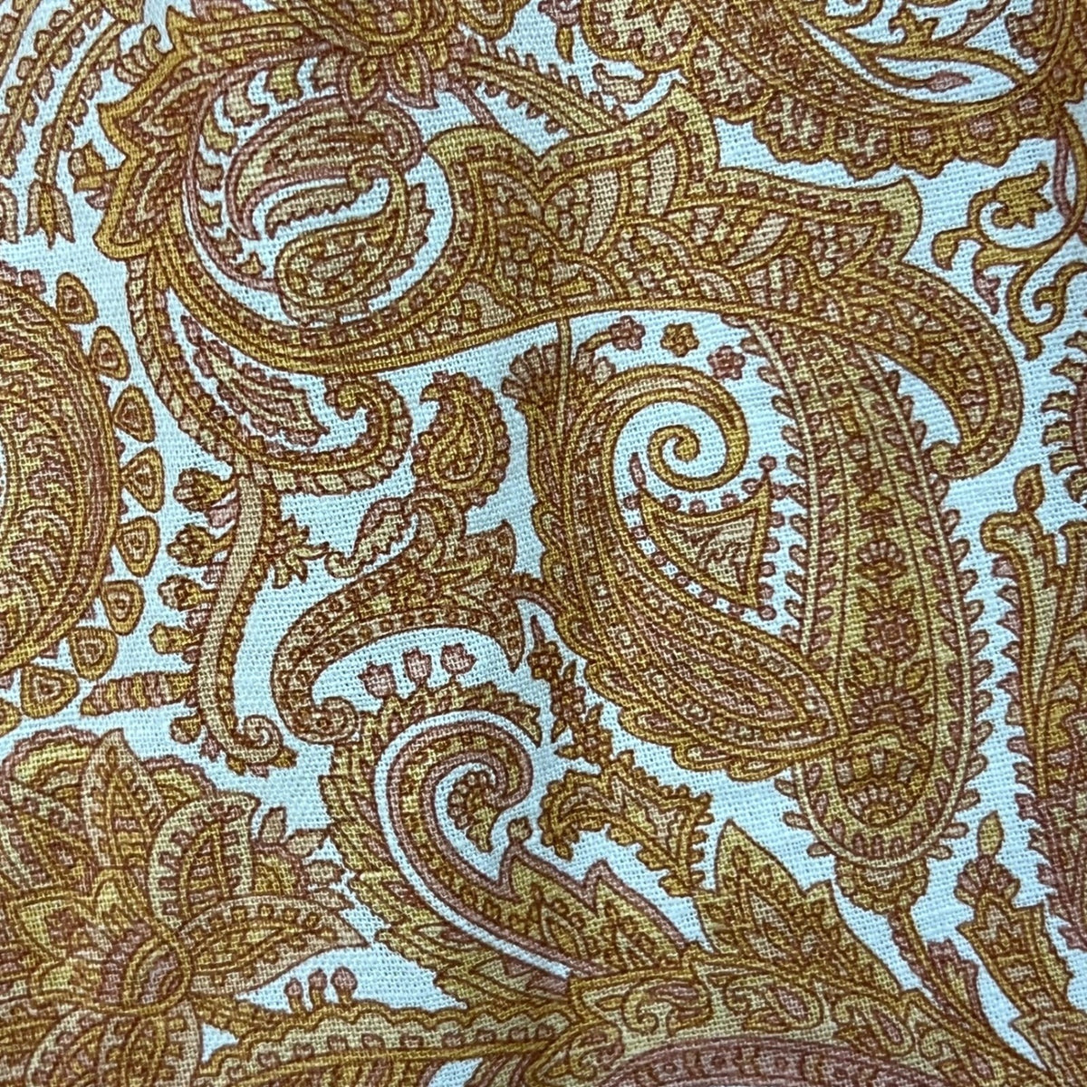 Sigrid Olsen Women Lg Linen Paisley Print Wide Leg Cropped Pants Elastic Waist