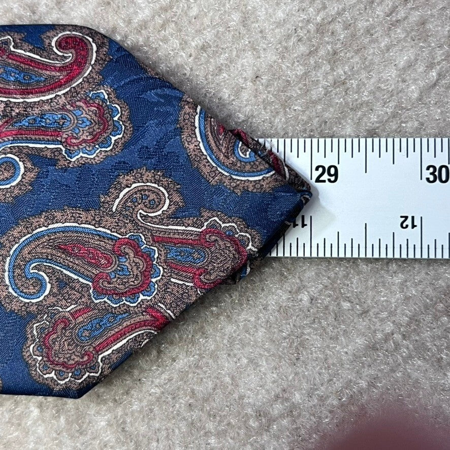 Christian Dior Monsieur 100% Silk Paisley Tie Business Classic USA Designer Vtg