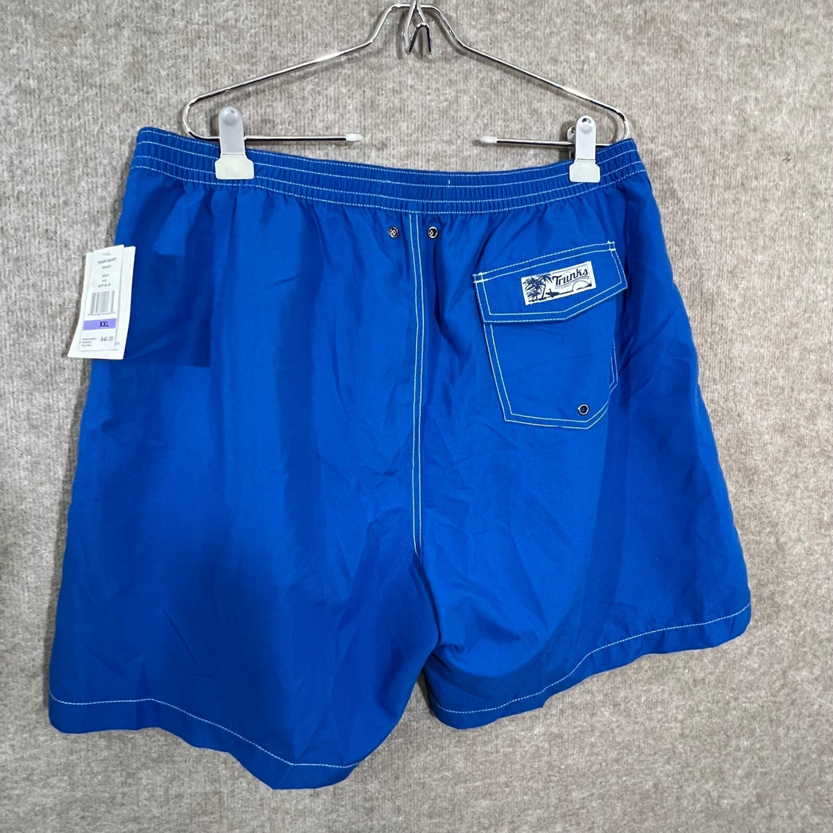 Trunks Surf & Swim Co Swami Shorts Mens XXL Surf Blue Solid Board Shorts Beach