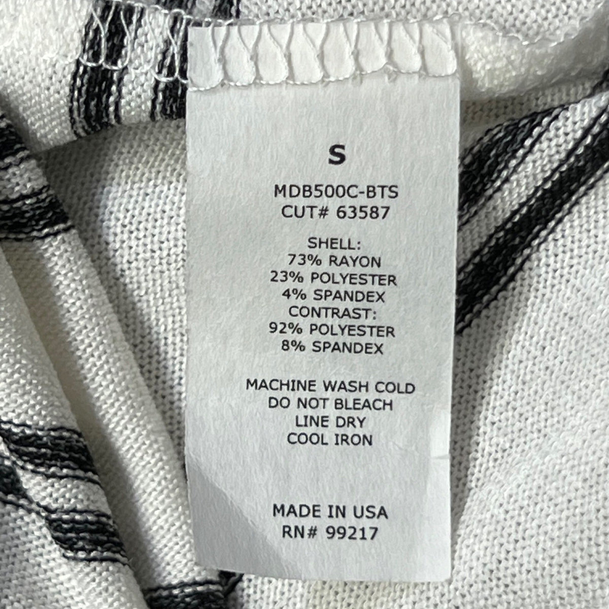 NWT Moa Moa Striped Dress Long Sleeve Mini Knit Ivory Black Colorblock Small
