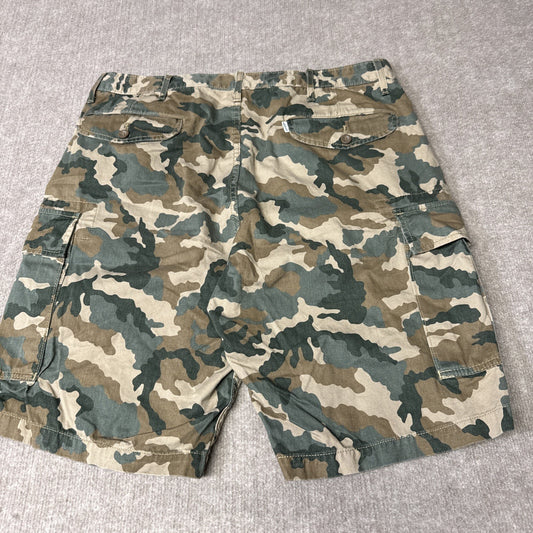 Levis Cargo Short Mens 36 Multicolor Camo Hiking Camping Casual Workwear