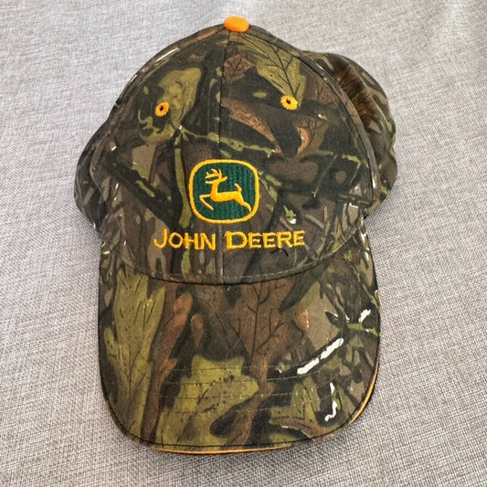 John Deere Logo Camouflage Hunter Hat Cap Adjustable Curved Bill Embroidered