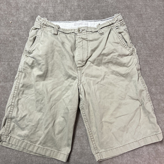 AEROPOSTALE Mens 31 (Actual 29 x 11) Tan Khaki Canvas Classic Cargo Shorts Y2K