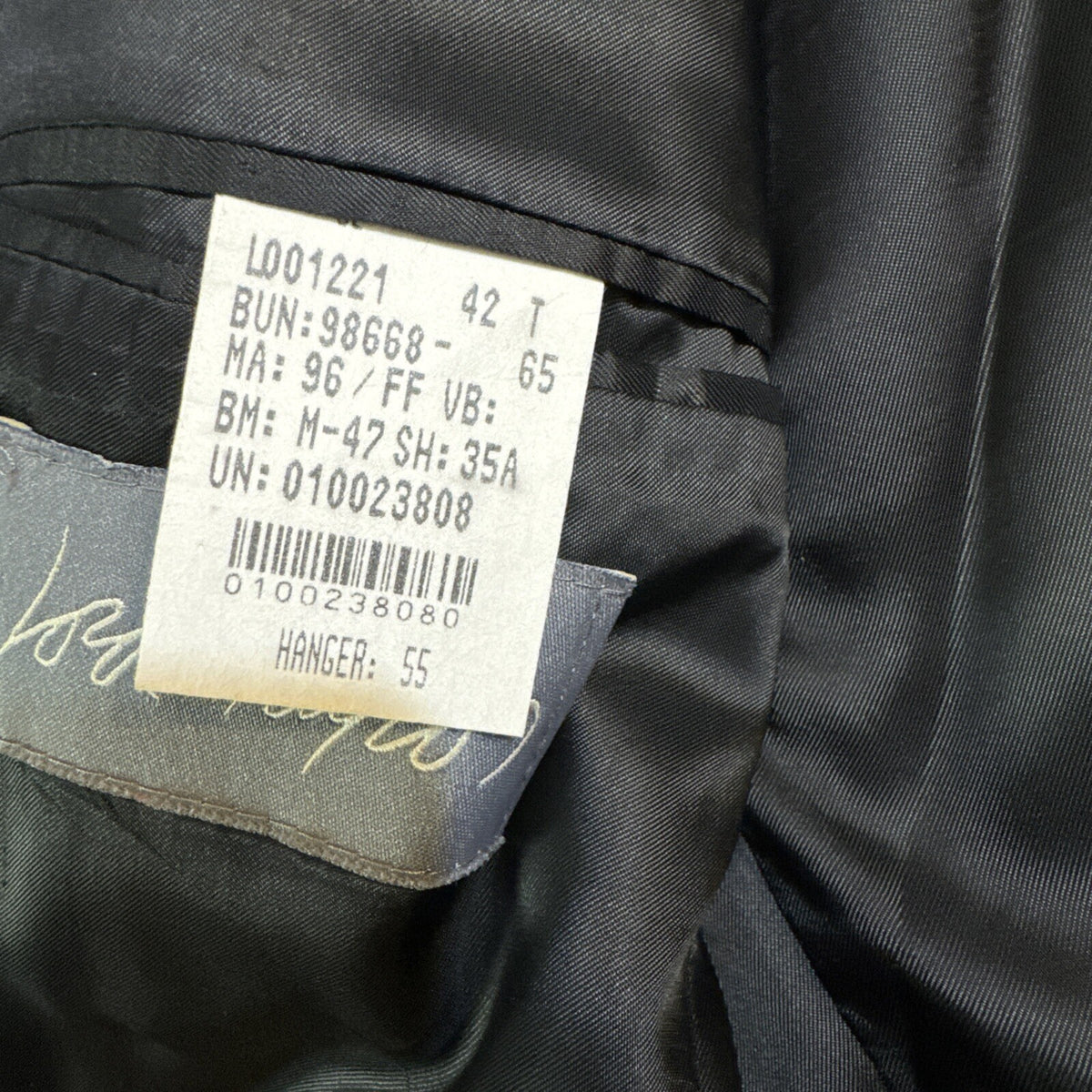 Chaps Ralph Lauren Men Blazer 42L Black Wool Blend Stripe