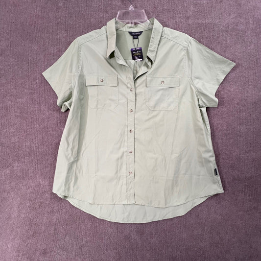 NWT Eddie Bauer XXL Short Sleeve MINT Shirt UPF 50 Moisture Wicking Utility