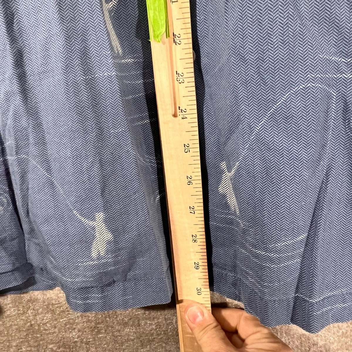 Vintage Pendleton Mens XL Fly Fishing Shirt Blue Herringbone Button Up