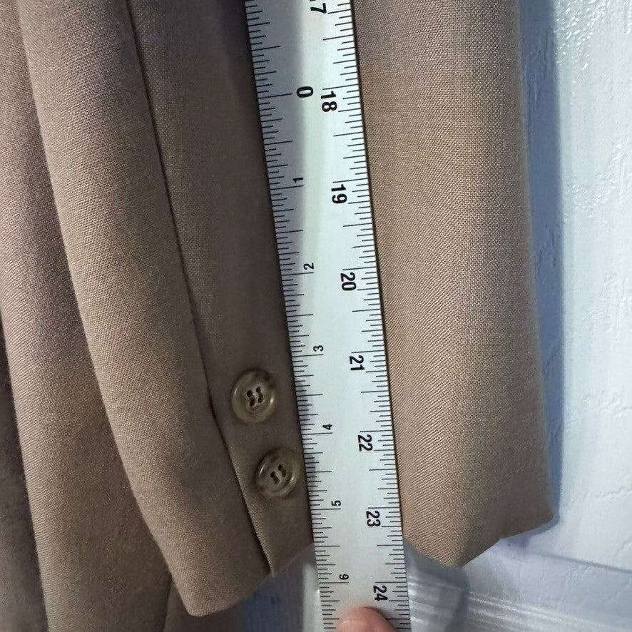 Brooks Brothers Blazer Jacket Mens 46 Reg Tan Brown Wool Blend Sport Coat