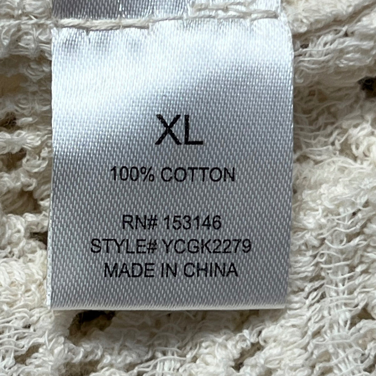 GLG Good Luck Gem Crochet Knit Button Front Cardigan Short Sleeve XL
