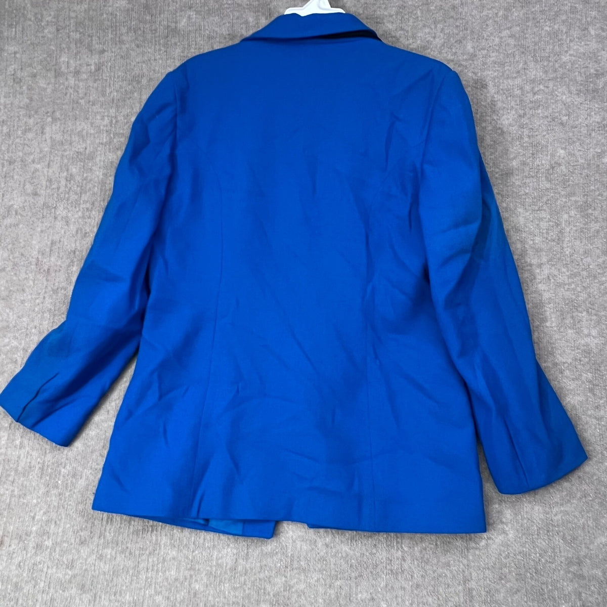 Mary Kay All-Bilt Blazer Jacket 8R Blue Black Trim Single Button Career