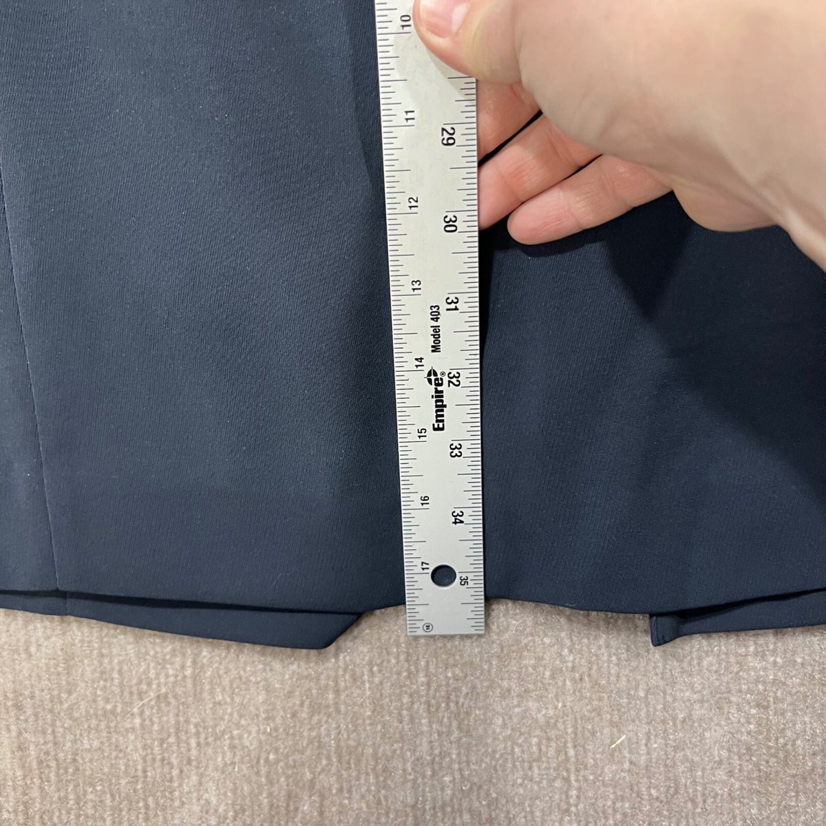 Caslon Navy Blue Belted Blazer Dress Pantsuit Sz 6 Capsule Office Interview Suit