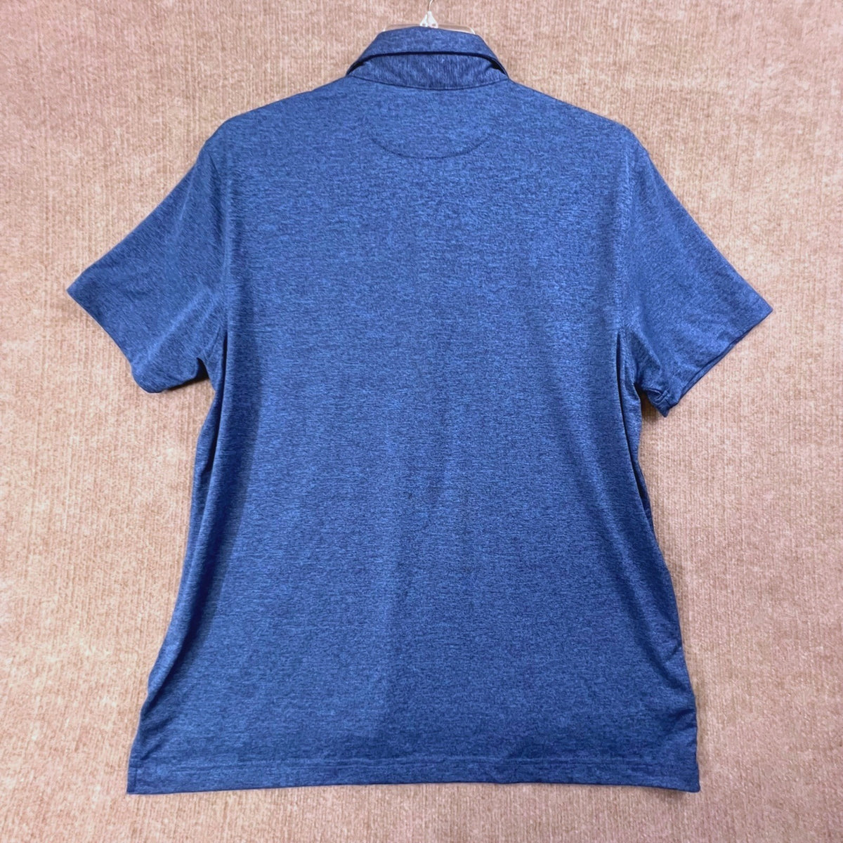 Chaps Golf Polo Shirt XL Blue Heathered Performance Golf Clubs Logo Casual