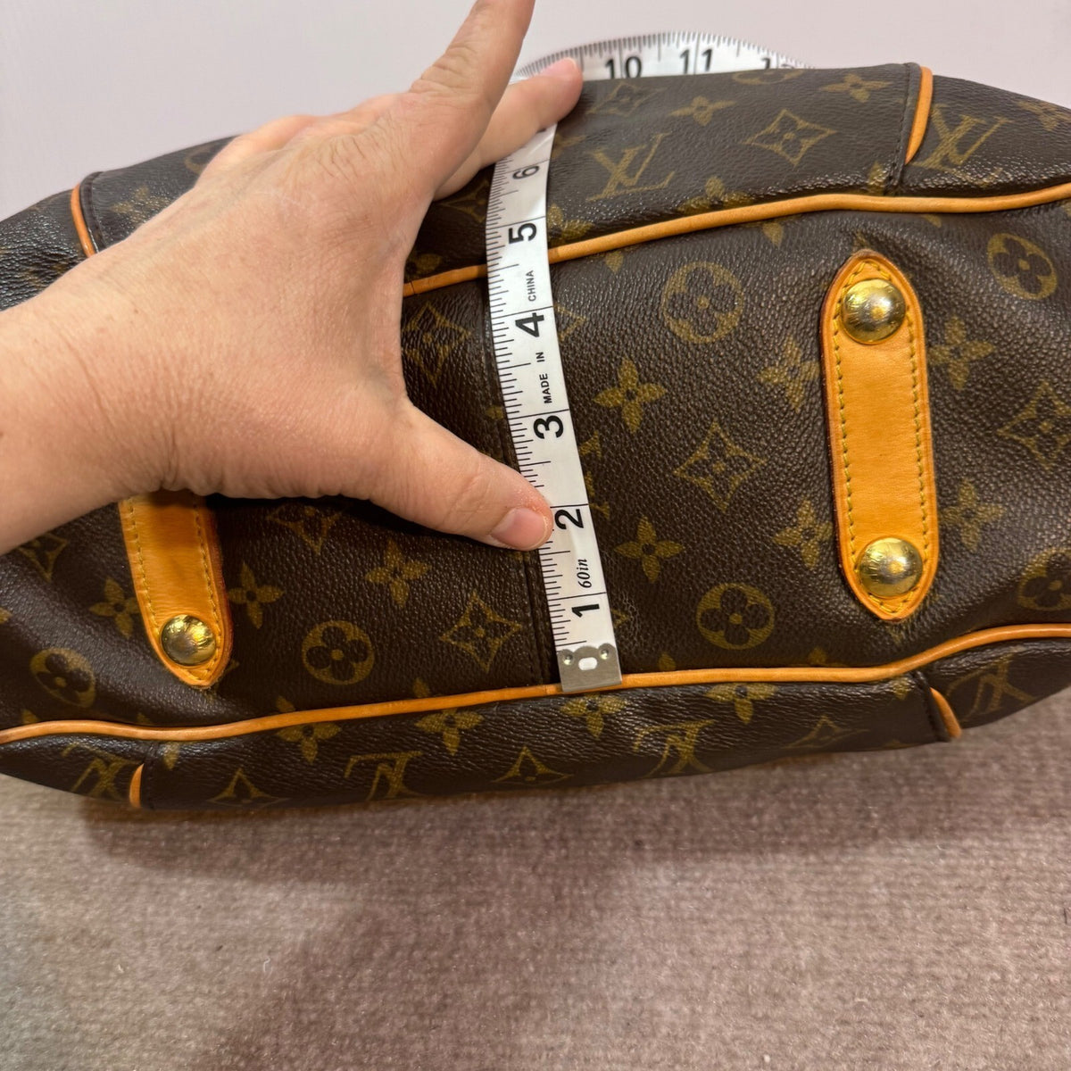 Louis Vuitton Galliera PM Monogram Canvas Shoulder Bag Brown Luxury SD1089 READ