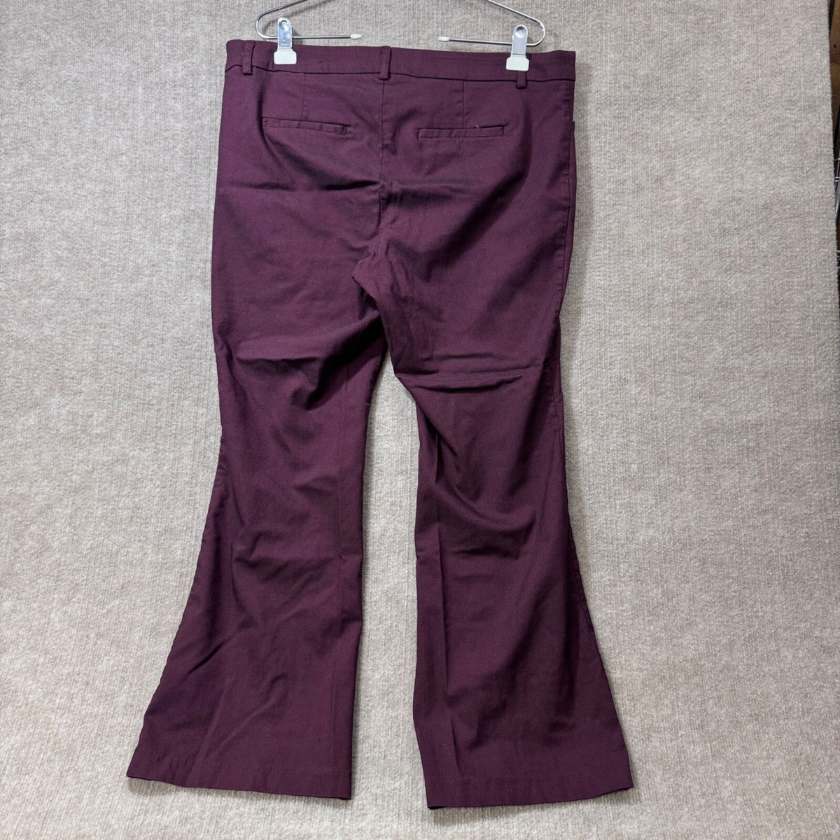 Torrid 18S Burgundy Herringbone Flare Dress Pants Women Casual Office Career