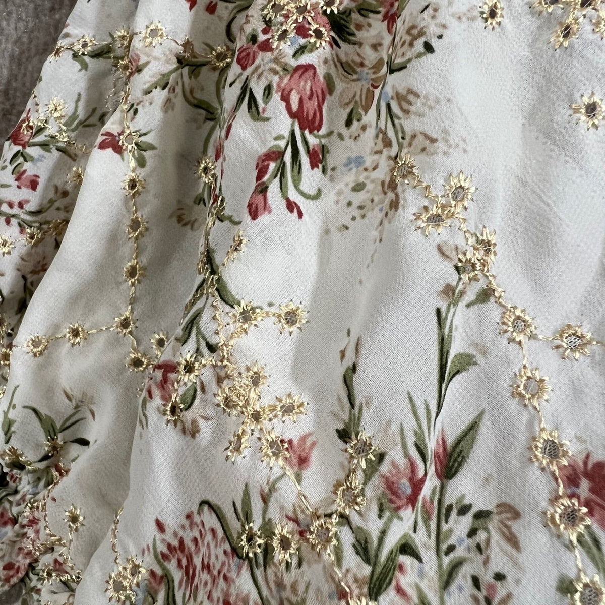 Floral Corset Crop Top Puff Sleeve Blouse White Gold Pink Party Cute