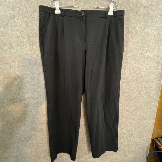 George Think Slim Dress Pants Womens 18WP Black Petite Stretch Trousers Office