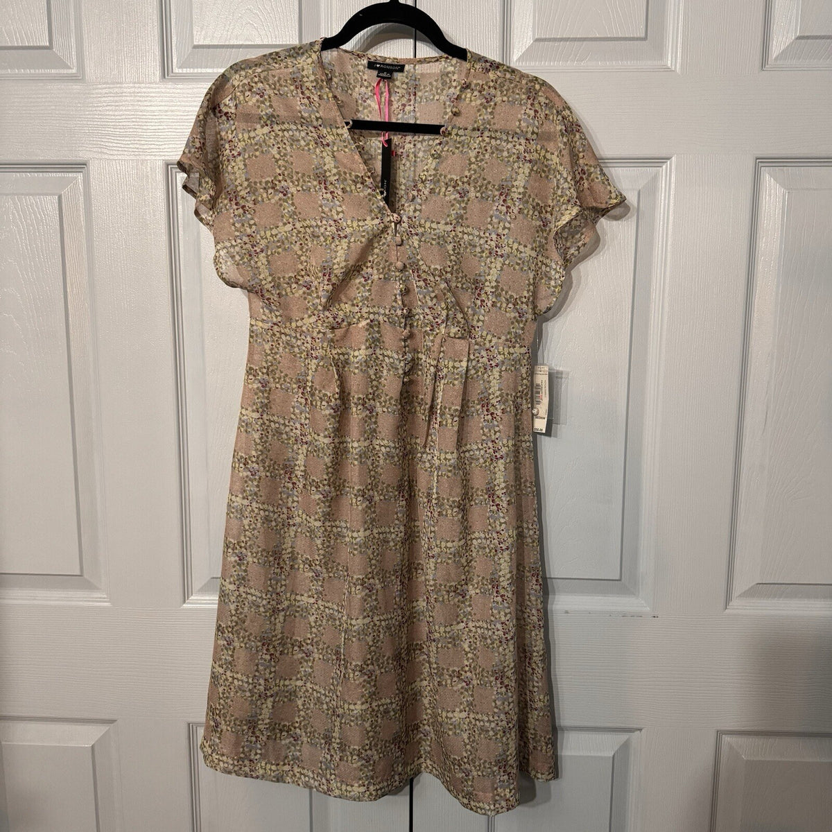 I Love Ronson Sz M Women Midi Dress Floral Fairy  Gossamer