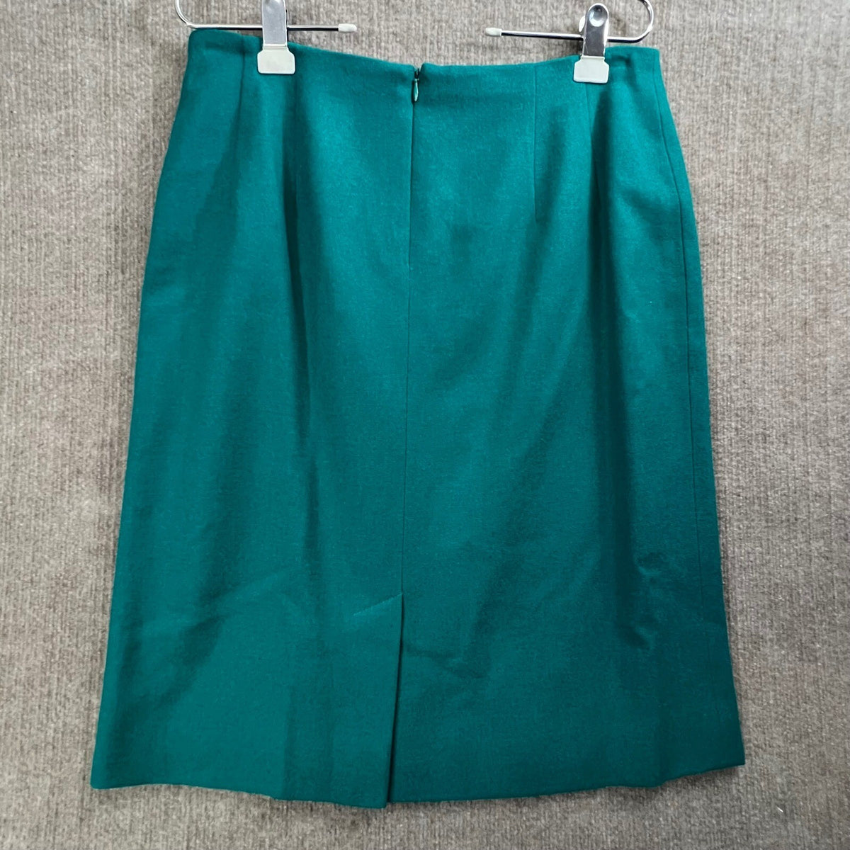 Pendleton Wool Suit Set Teal Green Skirt and Blazer Vintage Made in USA