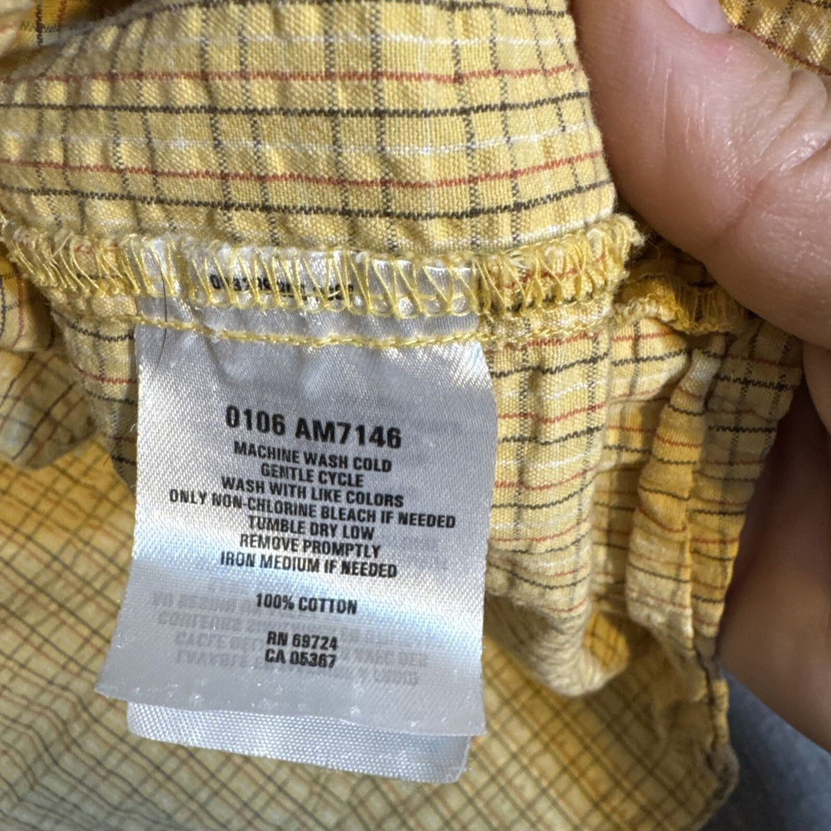 Columbia Men's Size XL Butter Yellow Plaid Short Sleeve Button Up Check Shirt
