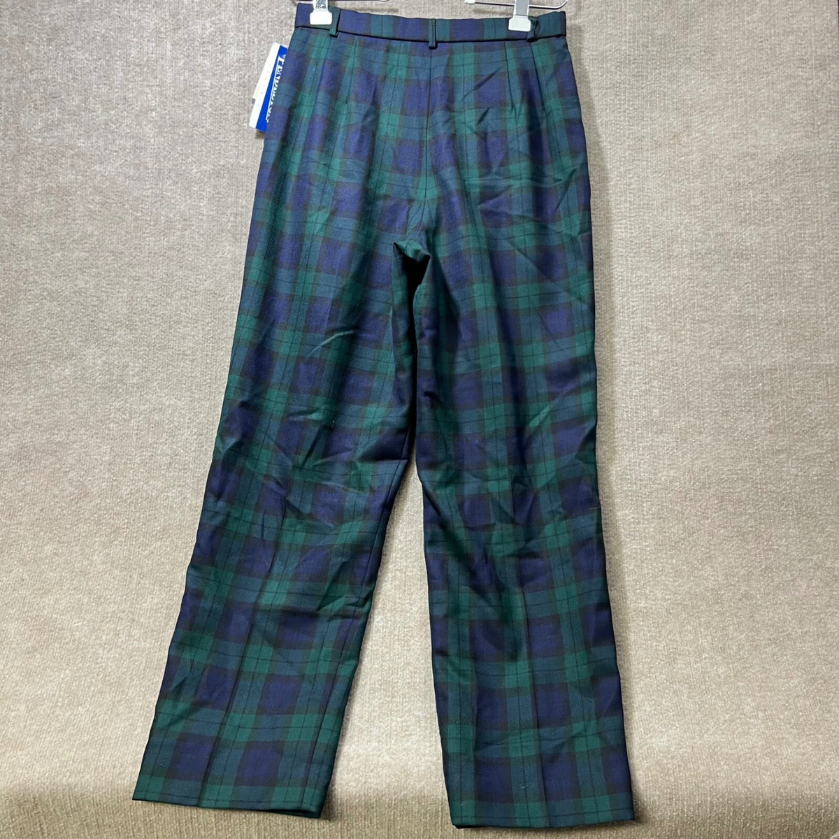 Pendleton Wool Vintage Dress Pants s12 Blackwatch Tartan Plaid NWT Deadstock USA