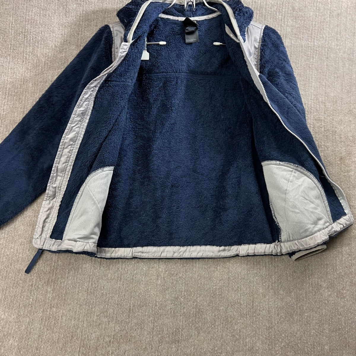 The North Face Girls L(14/16) Blue Fleece Full Zip Hooded Jacket Coat