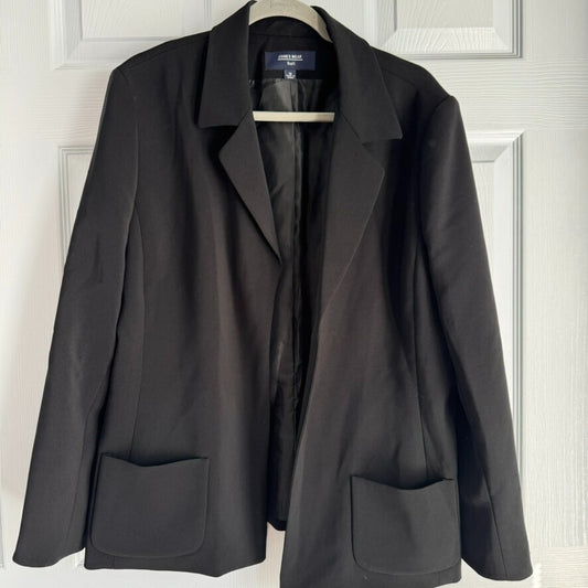 Jones Wear Suit Sz 18 Women Black Blazer Minimalist Capsule Ready Jacket
