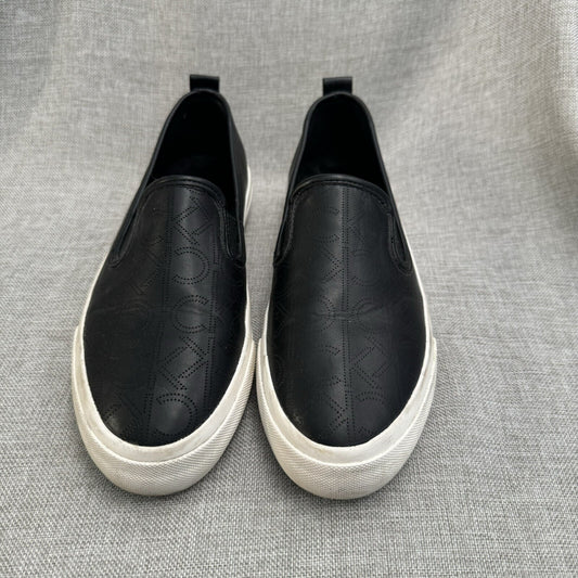 CK Calvin Klein Shoe Valette Women's Skater-Style Slip On Sneaks Black Size 7