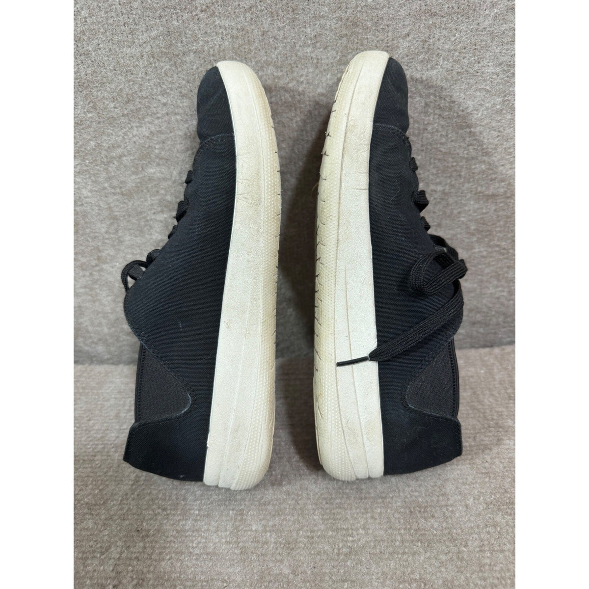 FitFlop Canvas Sneakers Women 9 Black Anatomicush Comfort Casual Minimalist