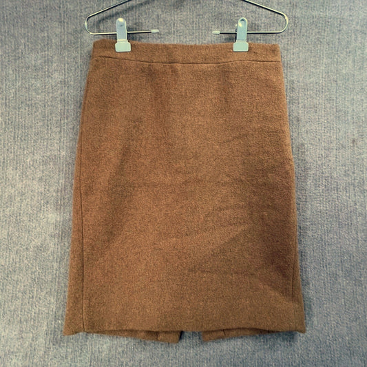 J. Crew Womens Skirt Size 4 Brown Pencil Knee Length Career Work Office