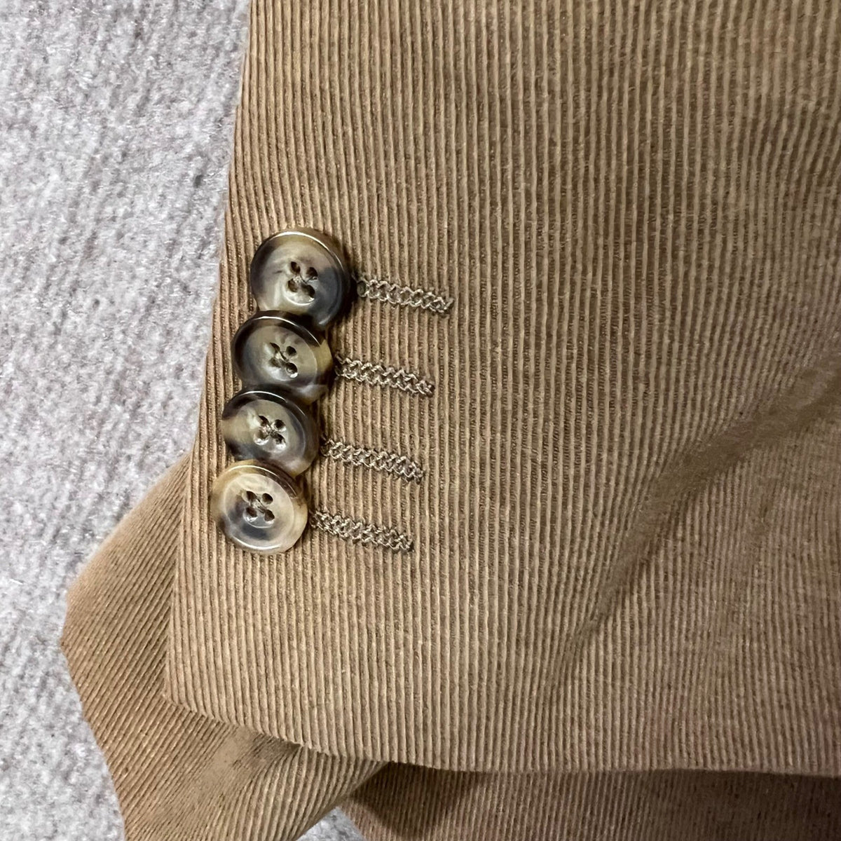 LEBOLE Mens 2 Button 42R Blazer Brown Casual Suit Jacket Classic