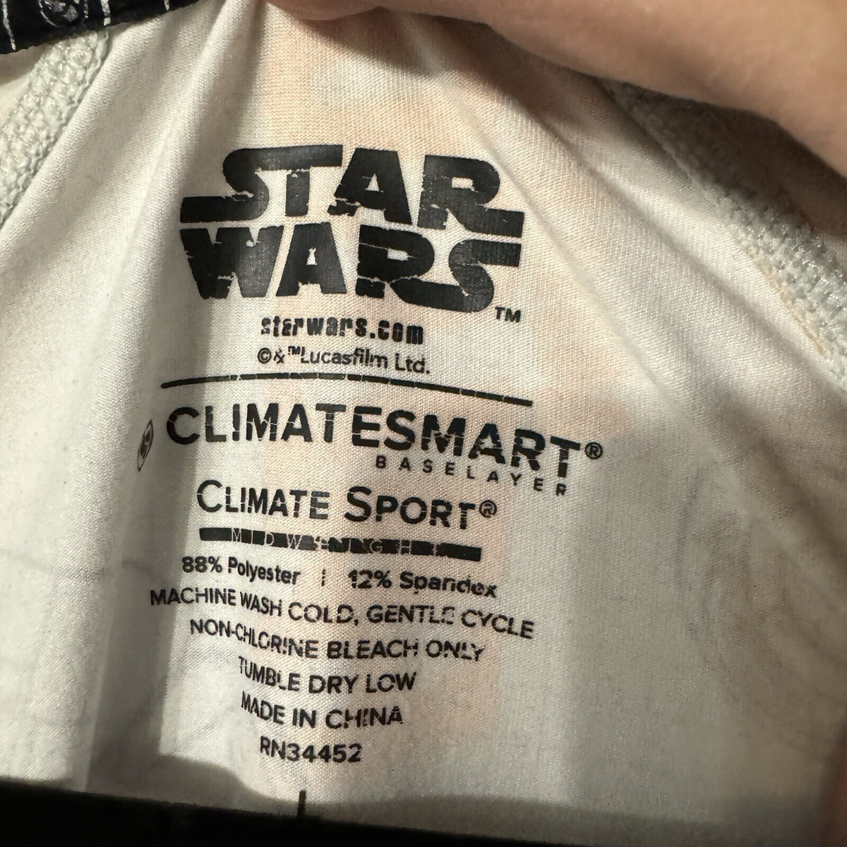 Star Wars ClimateSmart Long Sleeve Shirt Mens Medium Schematic Blueprint Tech