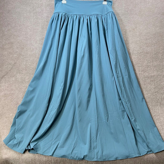 Halara Maxi Skirt Short Women XL Blue Flowy Stretchy Minimalist Boho