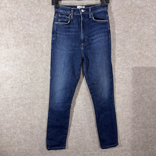 AGOLDE Nico High Rise Slim Fit Jeans Womens 25 Blue Denim Minimalist Classic